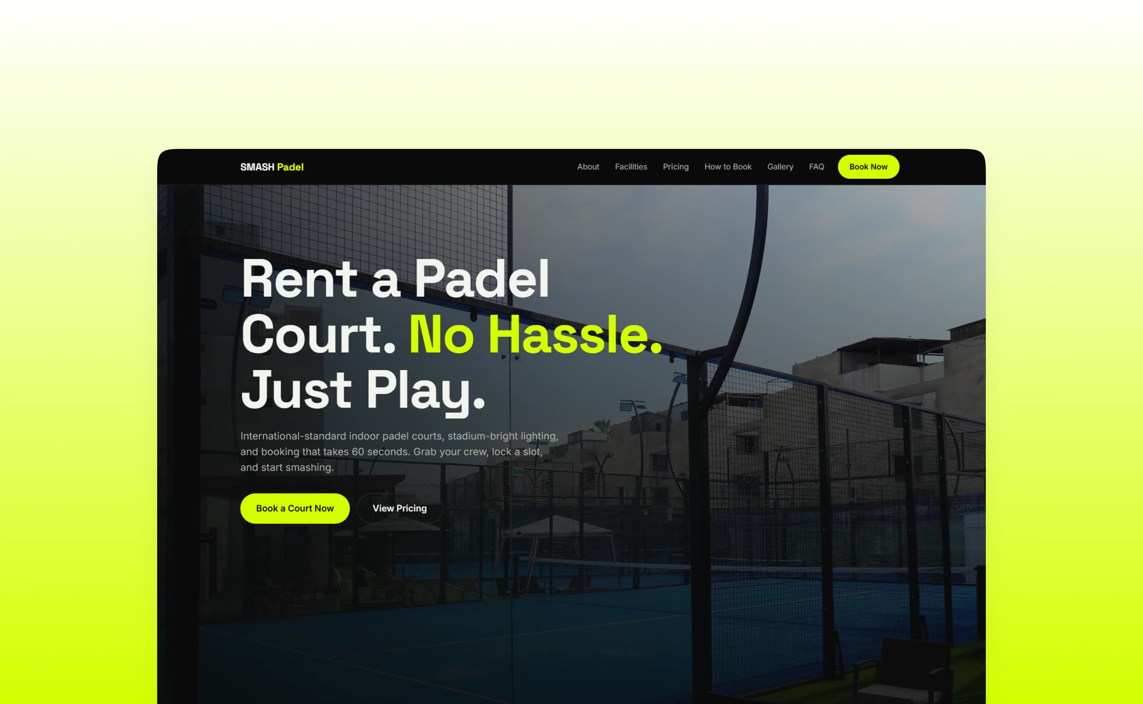 SMASH Padel mockup