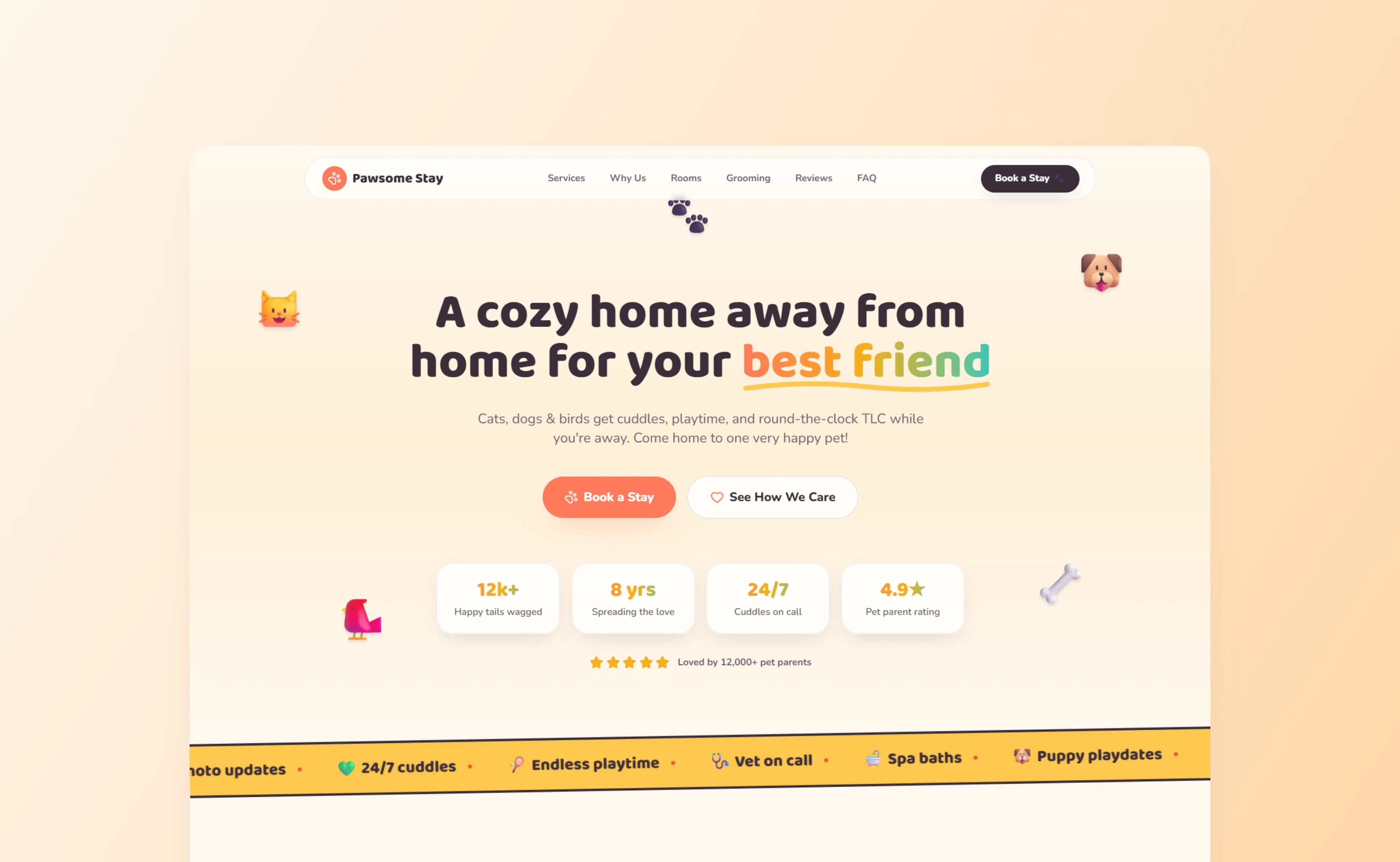Pawsome Stay mockup