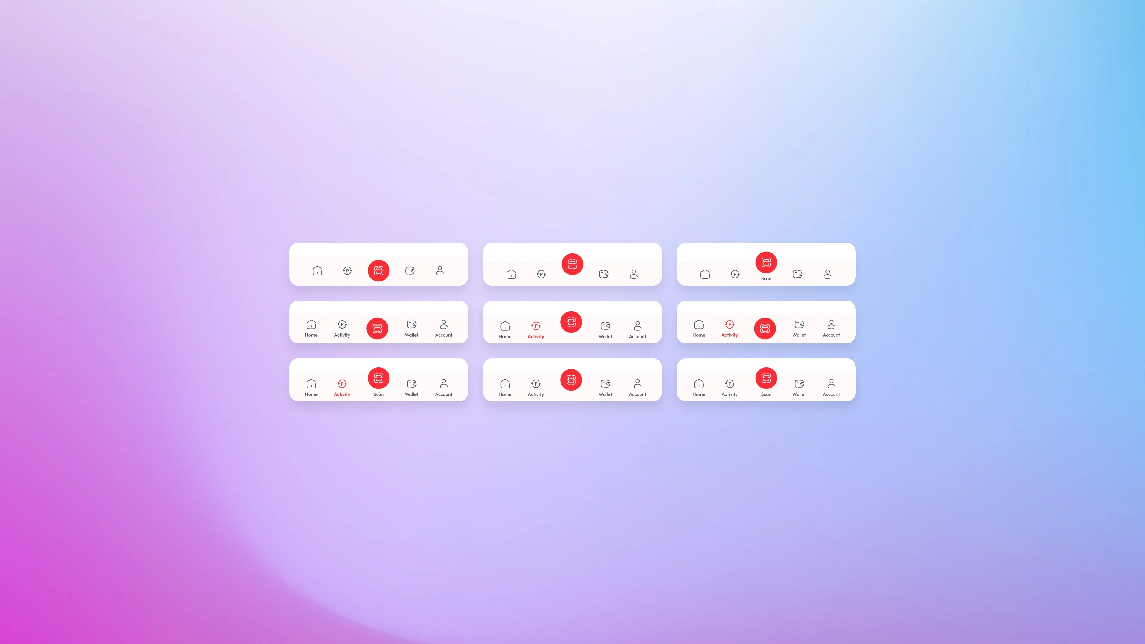 Exploring Bottom Navigation Bar Variations mockup