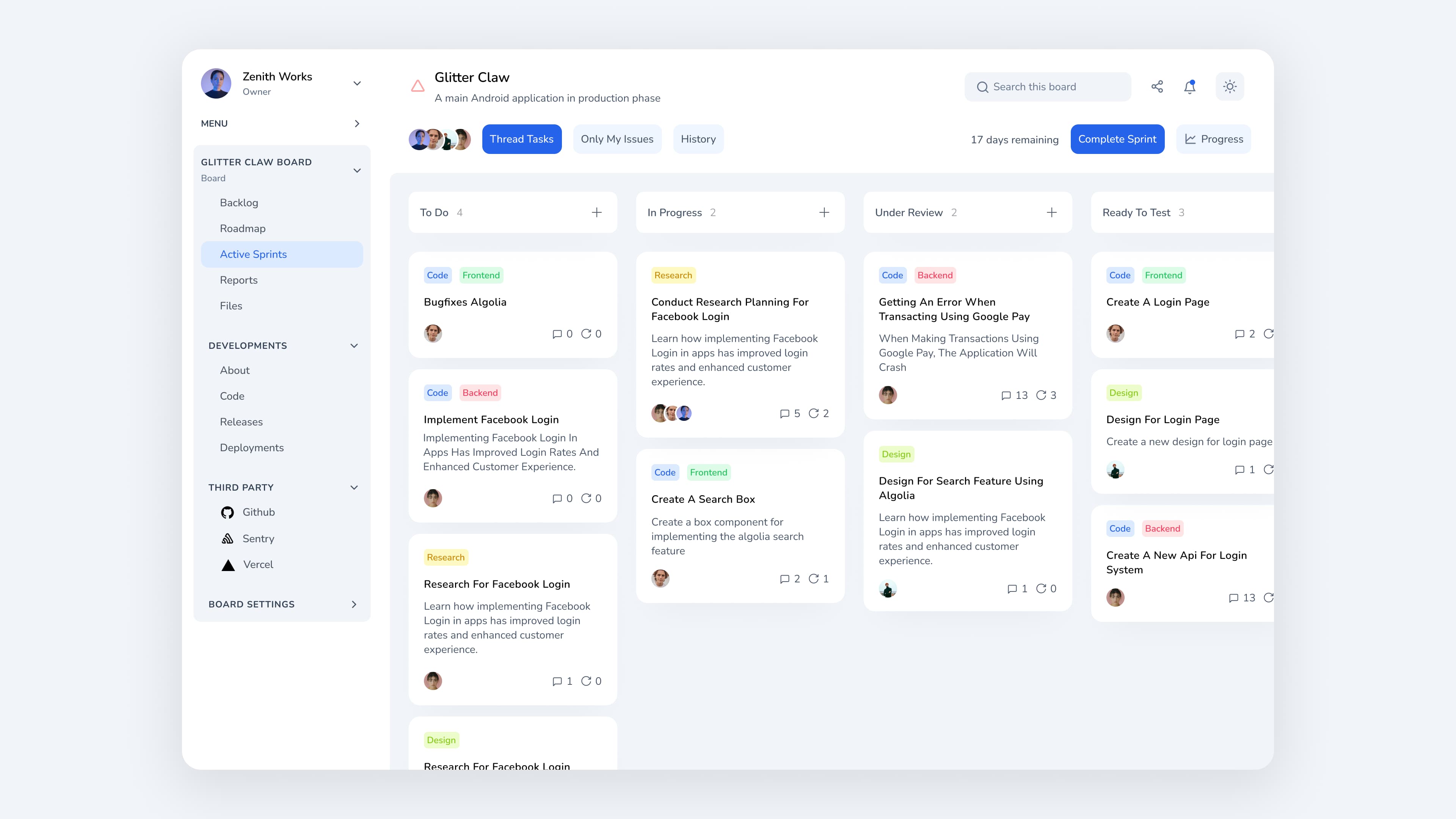 Kanban Board Thumbnail Mockup