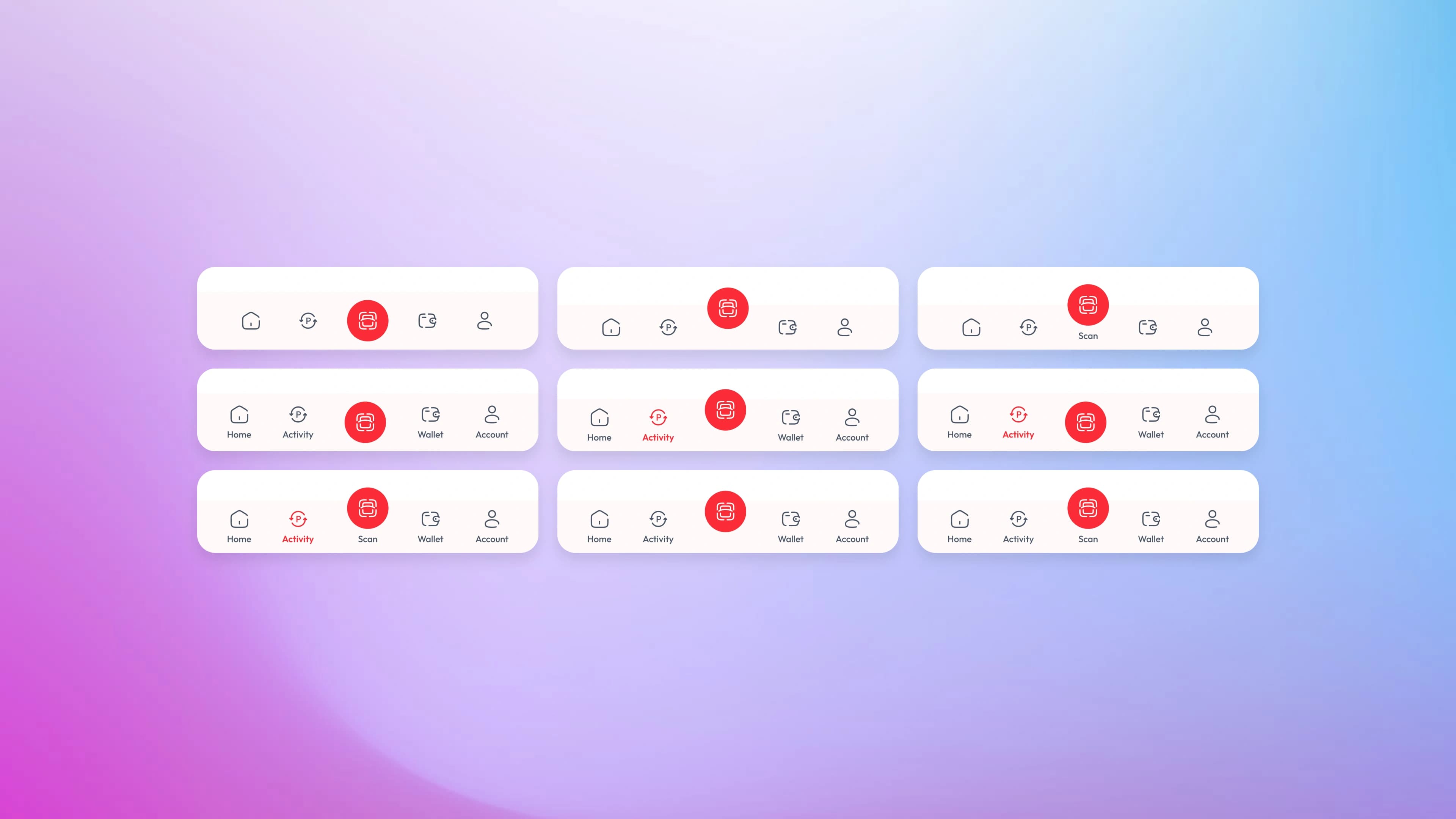 Exploring Bottom Navigation Bar Variations - Mockup